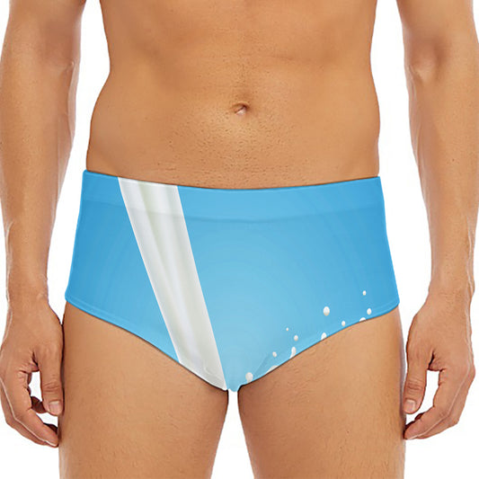 Milk Splash Print Men's Triangle Swim Briefs