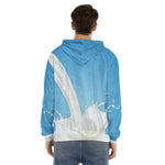 Milk Splash Print Men's Velvet Pullover Hoodie