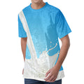 Milk Splash Print Men's Velvet T-Shirt