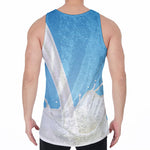 Milk Splash Print Men's Velvet Tank Top