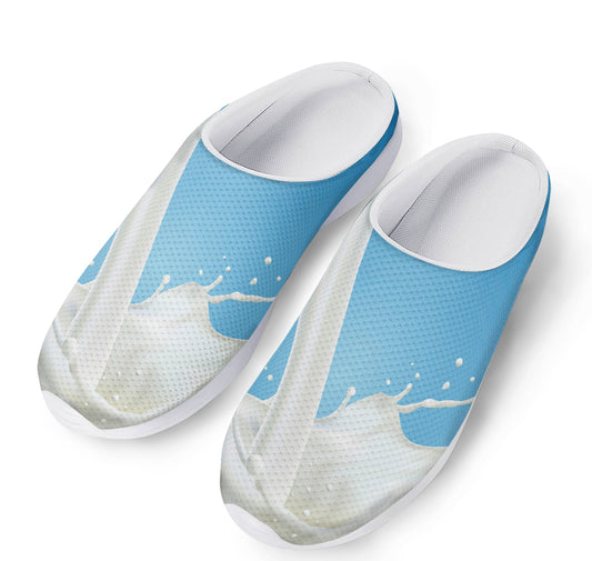 Milk Splash Print Mesh Casual Shoes