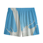 Milk Splash Print Mesh Shorts