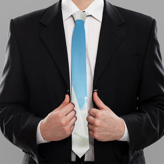 Milk Splash Print Necktie