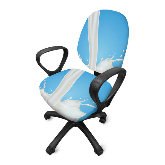 Milk Splash Print Office Chair Cover