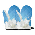 Milk Splash Print Oven Mitts