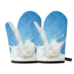 Milk Splash Print Oven Mitts