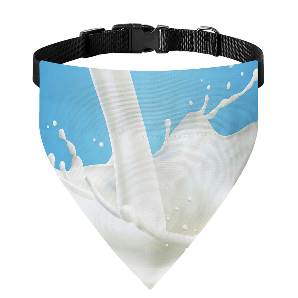 Milk Splash Print Over The Collar Dog Bandana