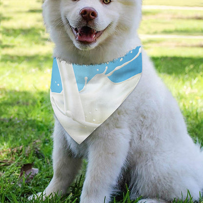 Milk Splash Print Over The Collar Dog Bandana