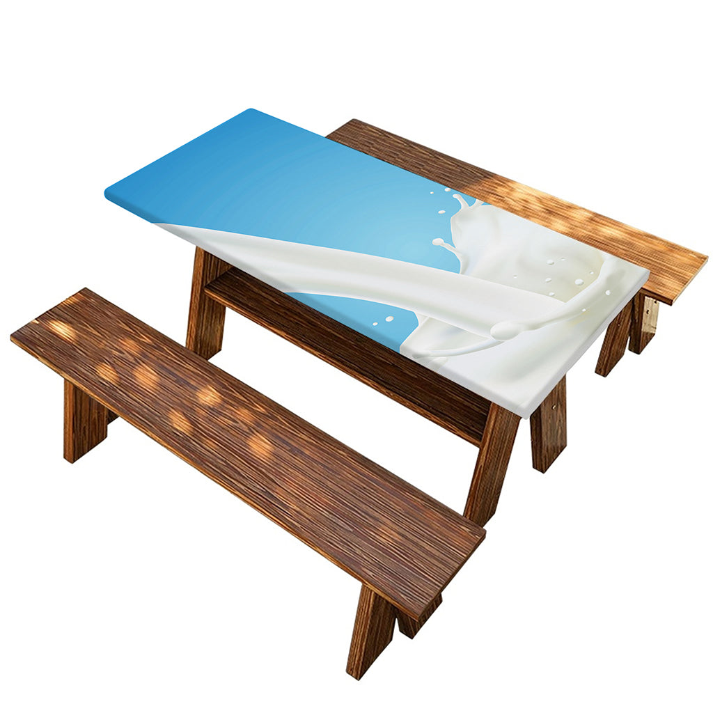 Milk Splash Print Picnic Table Cover