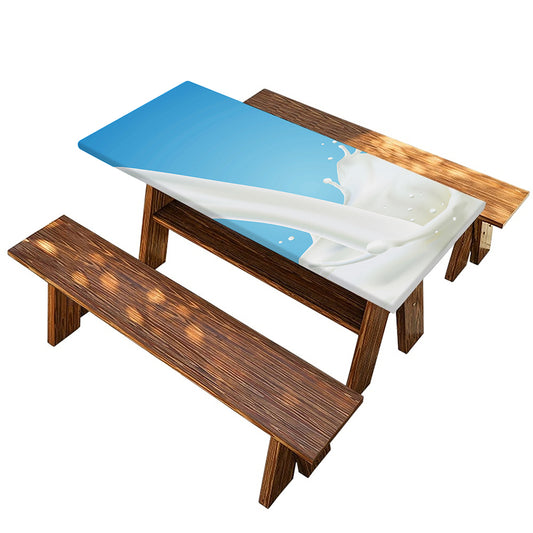 Milk Splash Print Picnic Table Cover
