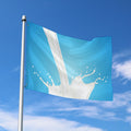 Milk Splash Print Polyester Flag