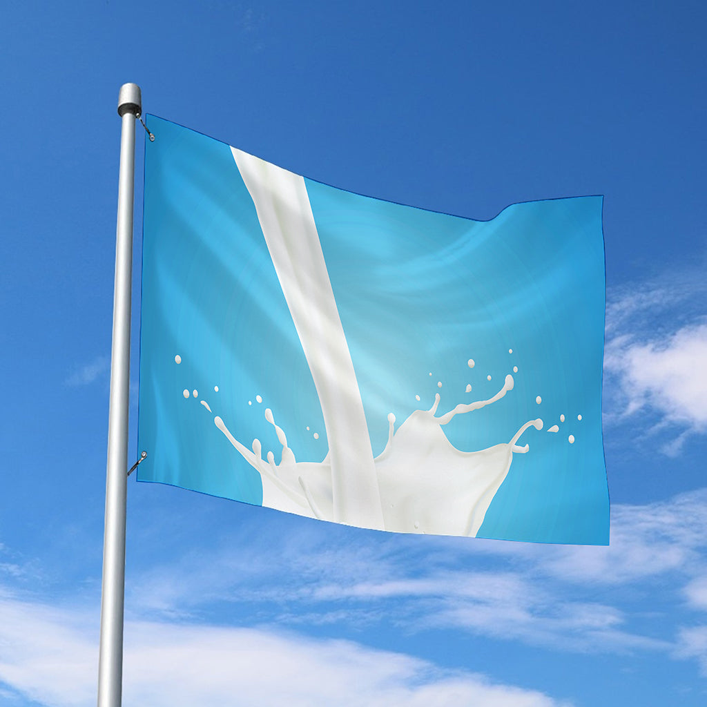 Milk Splash Print Polyester Flag