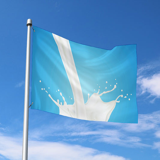 Milk Splash Print Polyester Flag