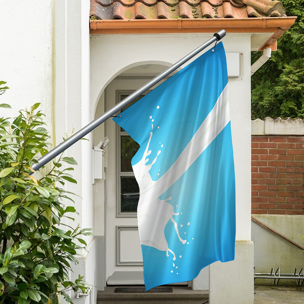 Milk Splash Print Polyester Flag