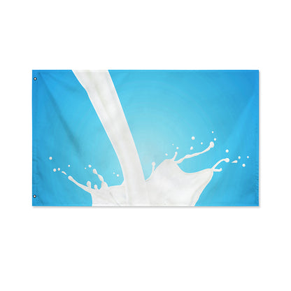 Milk Splash Print Polyester Flag