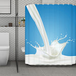 Milk Splash Print Polyester Shower Curtain