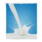 Milk Splash Print Polyester Shower Curtain