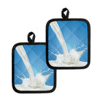 Milk Splash Print Pot Holders