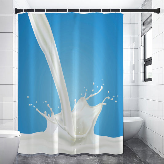 Milk Splash Print Premium Shower Curtain
