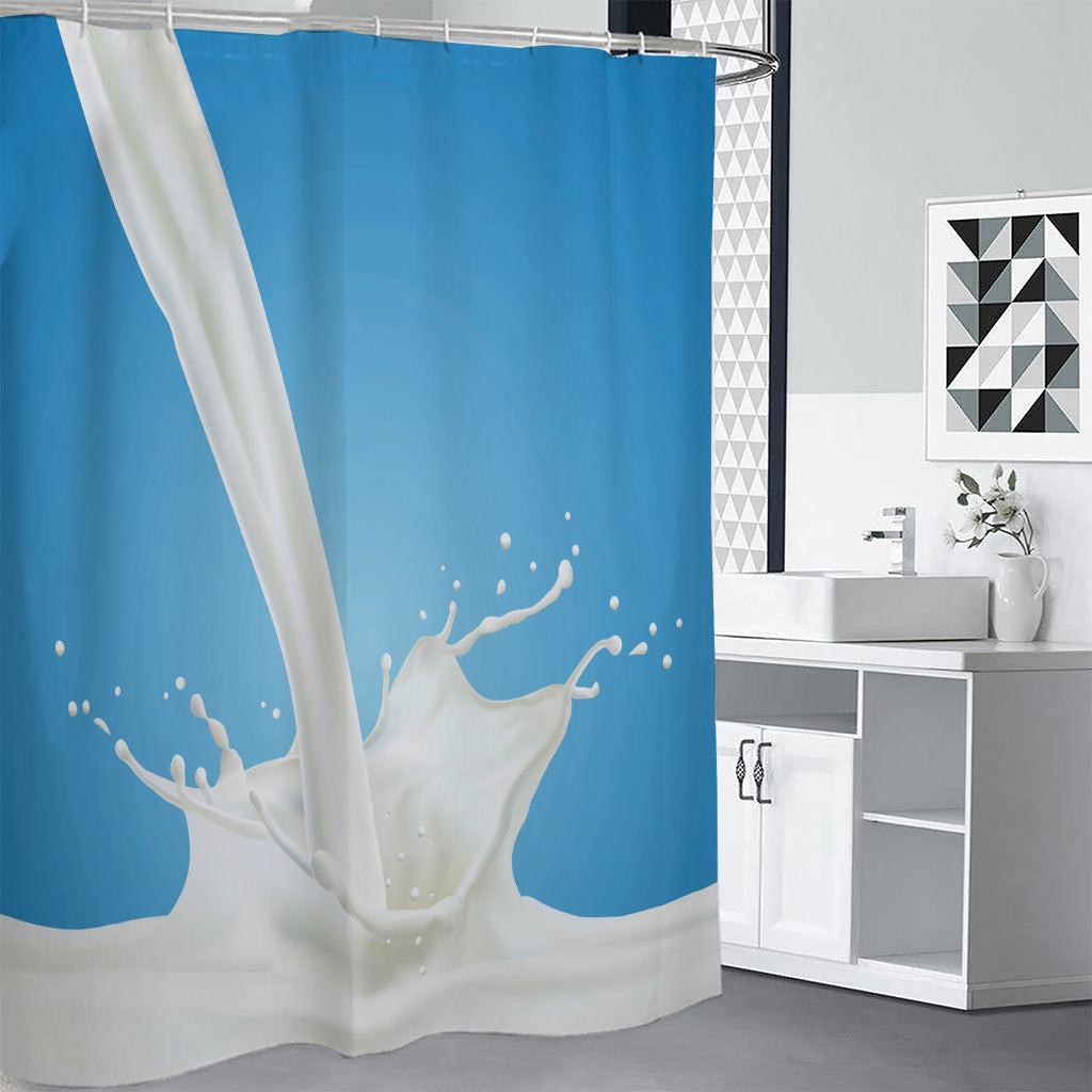Milk Splash Print Premium Shower Curtain