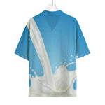 Milk Splash Print Rayon Hawaiian Shirt