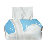 Milk Splash Print Rectangle Tissue Box Cover