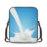Milk Splash Print Rectangular Crossbody Bag