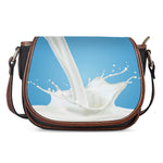 Milk Splash Print Saddle Bag