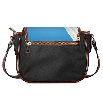Milk Splash Print Saddle Bag