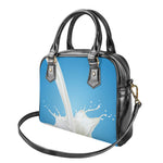 Milk Splash Print Shoulder Handbag
