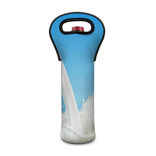 Milk Splash Print Single Neoprene Wine Tote