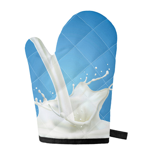 Milk Splash Print Single Oven Mitt