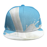 Milk Splash Print Snapback Cap