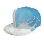 Milk Splash Print Snapback Cap