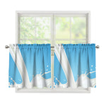Milk Splash Print Tier Curtains