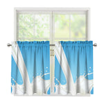 Milk Splash Print Tier Curtains