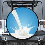 Milk Splash Print Tire Cover
