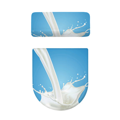 Milk Splash Print Toilet Lid And Tank Cover Set