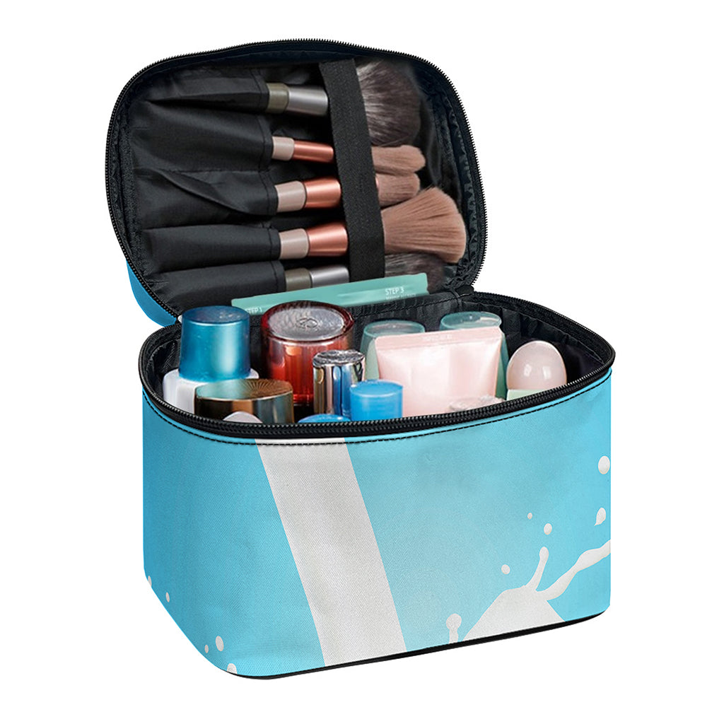 Milk Splash Print Travel Makeup Bag