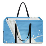 Milk Splash Print Utility Tote Bag