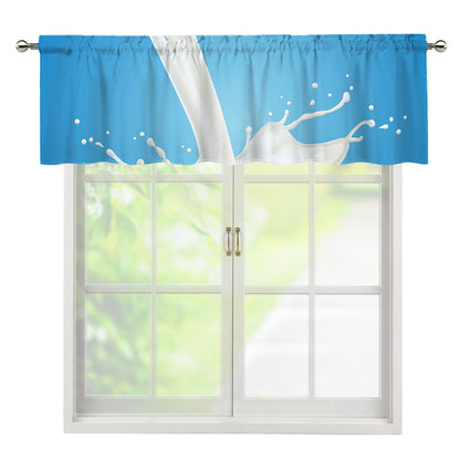 Milk Splash Print Window Valance