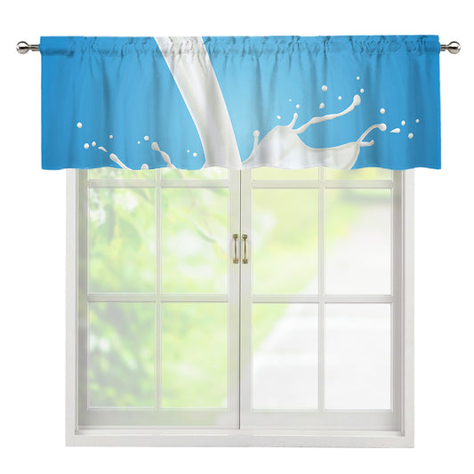 Milk Splash Print Window Valance