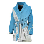Milk Splash Print Women's Bathrobe