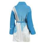 Milk Splash Print Women's Bathrobe
