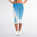 Milk Splash Print Women's Capri Leggings