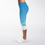 Milk Splash Print Women's Capri Leggings