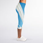 Milk Splash Print Women's Capri Leggings