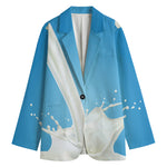 Milk Splash Print Women's Cotton Blazer