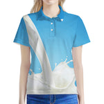 Milk Splash Print Women's Polo Shirt