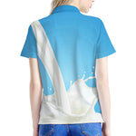 Milk Splash Print Women's Polo Shirt